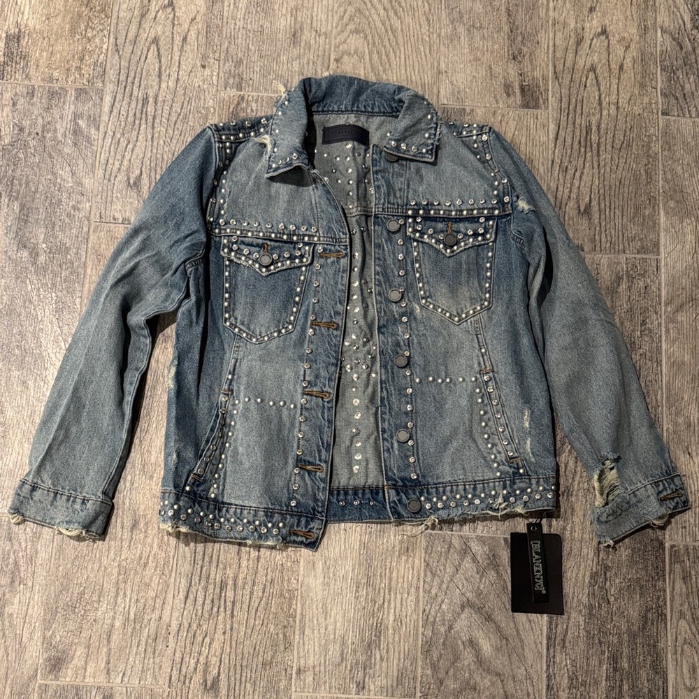 Blank NYC Blue Studded Jean Jacket